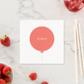 Scandinavische ballon | Coral Pink Birthday Servet (Insitu)
