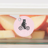 Scandinavische Beer op Bike-minimalistische pastel Labels (Aangebracht)