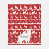 Scandinavische Beren Fleece Deken (Voorkant)