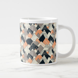 Scandinavische bergpatroonstijl grote koffiekop