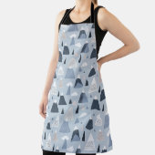 Scandinavische besneeuwde bergen schort (Insitu)