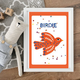 Scandinavische Birdie Kids Muurkunst - Persoon Poster