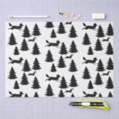 Scandinavische blauwe konijnenboom (zwarte kerstbo tissuepapier (Craft)