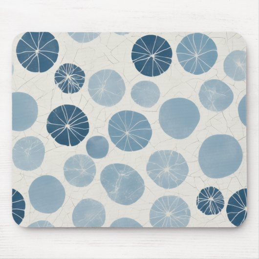 Scandinavische Blauwe Stip Muismat (Voorkant)