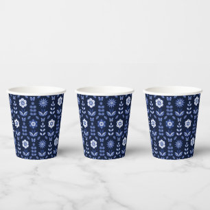 Scandinavische bloemen Butterflies Paper cup Papieren Bekers
