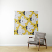 Scandinavische bloemen: met de hand getekend  ontw wandkleed (In Situ (horizontaal))