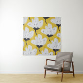 Scandinavische bloemen: met de hand getekend  ontw wandkleed (In situ)