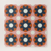 Scandinavische bloemen: naadloos design legpuzzel (Horizontaal)