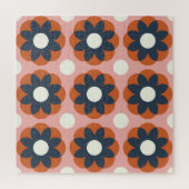 Scandinavische bloemen: naadloos design legpuzzel (Verticaal)