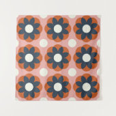 Scandinavische bloemen: naadloos design wandkleed (Voorkant (horizontaal))