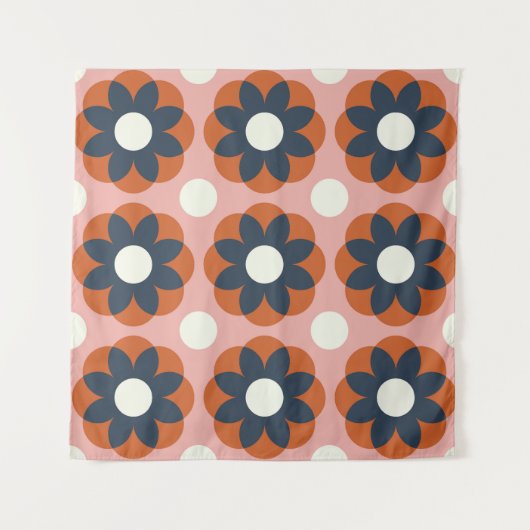 Scandinavische bloemen: naadloos design wandkleed (Voorkant)