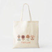 Scandinavische bloemen tote bag (Voorkant)