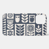 Scandinavische bloemen: wit, blauw, minimalistisch Case-Mate iPhone case (Achterkant (horizontaal))
