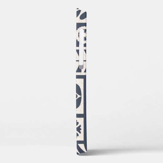 Scandinavische bloemen: wit, blauw, minimalistisch Case-Mate iPhone case (Achterkant / Links)