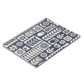 Scandinavische bloemen: wit, blauw, minimalistisch notitieboek (Linkerzijde)