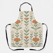 Scandinavische bloemenschort schort (Voorkant)