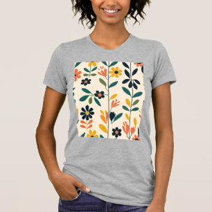 Scandinavische Bloemige Harmonie T-shirt