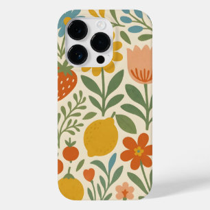 Scandinavische bloemmotieven Case-Mate iPhone 14 pro hoesje