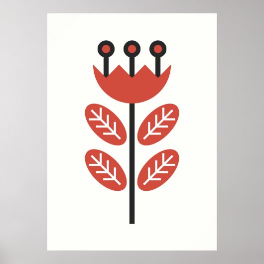 Scandinavische bloemsierkunst poster (Voorkant)
