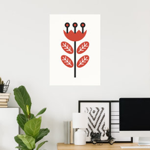 Scandinavische bloemsierkunst poster