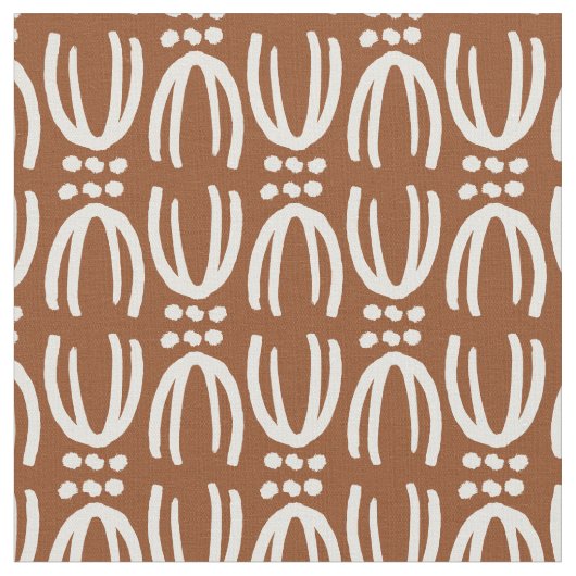 Scandinavische boho bruine lijnen  stof (Close Up)