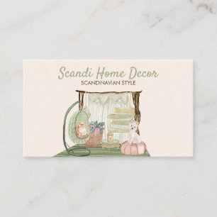 Scandinavische Boho chic decoratie kat hond thuis Visitekaartje