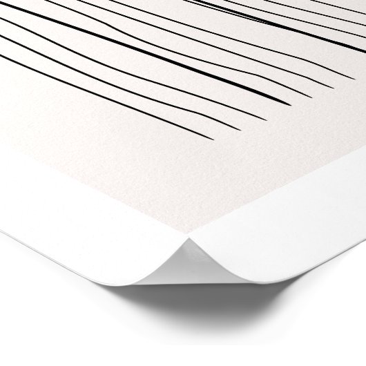 Scandinavische Boho Simple Red Sun Lake uit het mi Poster (Hoek)