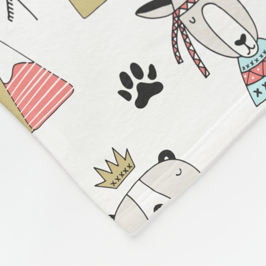 Scandinavische Boho Wilderness Wandelwagen Deken (Hoek)