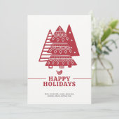 Scandinavische Boom Nordic Kerst Persoonlijk Feestdagenkaart (Staand voorkant)