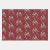 Scandinavische boomrendierensmaak inpakpapier vel (Voorkant)