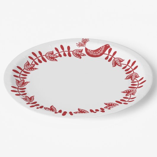 Scandinavische Borden voor kerstmis met kerstmis Papieren Bordje (Gekanteld)