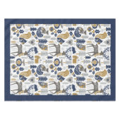 Scandinavische bosdieren sneeuwvlokken Kerstmis Tafelkleed (Voorkant (Horizontaal))