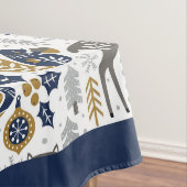 Scandinavische bosdieren sneeuwvlokken Kerstmis Tafelkleed (Voorbeeld)