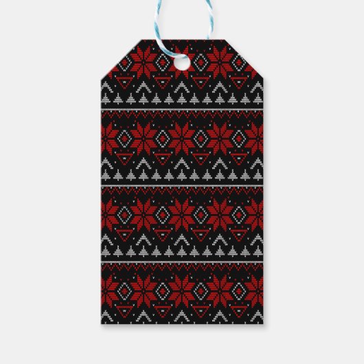 Scandinavische breien cadeaulabel (Voorkant)
