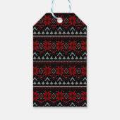 Scandinavische breien cadeaulabel (Achterkant)
