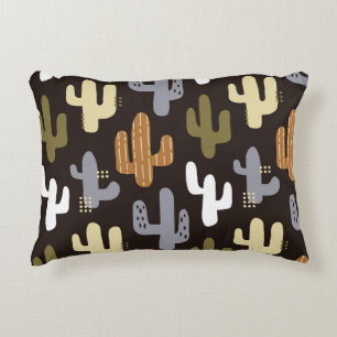 Scandinavische cactussen, naadloze achtergrond. accent kussen