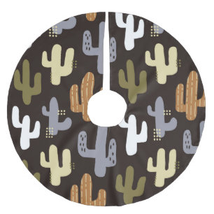 Scandinavische cactussen,  naadloze achtergrond. kerstboom rok