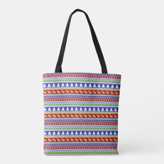 scandinavische canvas tas voor kerst (Achterkant)