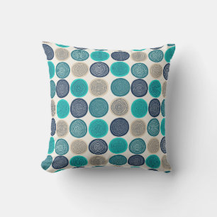 Scandinavische cirkel Stippen Mandala Pattern 1 Buitenkussen