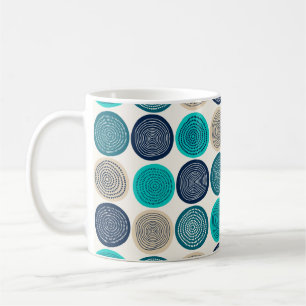Scandinavische cirkel Stippen Mandala Pattern 1 Koffiemok