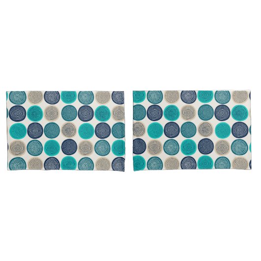 Scandinavische cirkel Stippen Mandala Pattern 1 Kussensloop (Voorkant-Set)