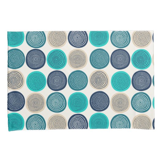 Scandinavische cirkel Stippen Mandala Pattern 1 Kussensloop (Voorkant-Rechts)