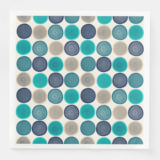 Scandinavische cirkel Stippen Mandala Pattern 1 Servet (Voorkant)