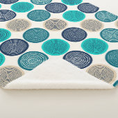 Scandinavische cirkel Stippen Mandala Pattern 1 Sherpa Deken (3/4)