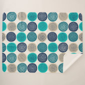 Scandinavische cirkel Stippen Mandala Pattern 1 Sherpa Deken (Voorkant (horizontaal))
