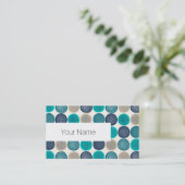 Scandinavische cirkel Stippen Mandala Pattern 1 Visitekaartje (Staand voorkant)