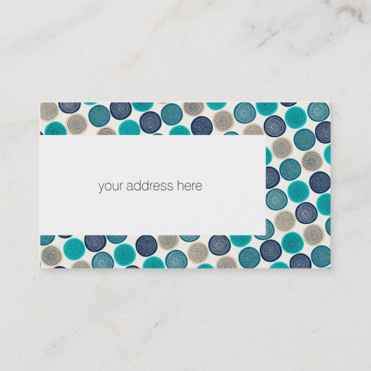 Scandinavische cirkel Stippen Mandala Pattern 1 Visitekaartje (Achterkant)