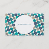 Scandinavische cirkel Stippen Mandala Pattern 1 Visitekaartje (Achterkant)