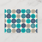 Scandinavische cirkel Stippen Mandala Pattern 1 Visitekaartje (Voorkant)