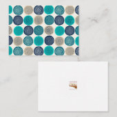 Scandinavische cirkel Stippen Mandala Pattern 1 Visitekaartje (Voorkant / Achterkant)